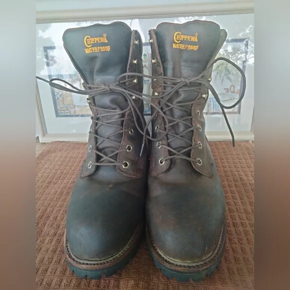 Chippewa Brown Leather Insulated Boots - Picture 1 of 10